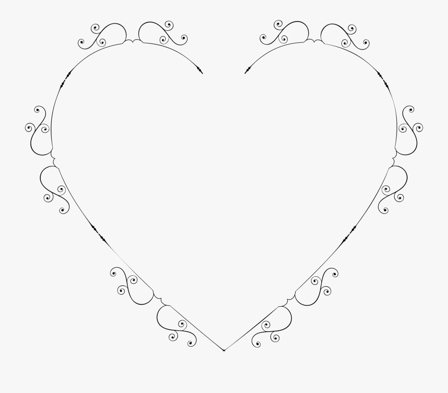 Fancy Ornate Heart Clip Arts - Clip Art, Transparent Clipart