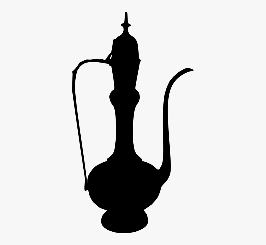 Silhouette,monochrome Photography,artwork - Uae Arabic Coffee Pot, Transparent Clipart
