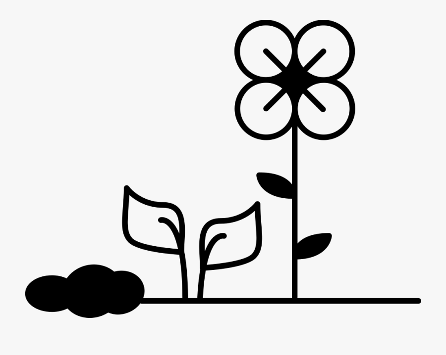 Flowers And Plants On Soil - Plants Flower Icon Png, Transparent Clipart