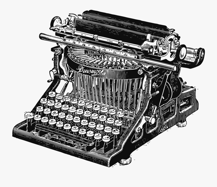 Typewriter Png Free - Antique Typewriter Advertisement, Transparent Clipart