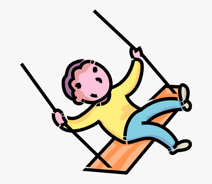 Vector Illustration Of Primary Or Elementary School Swing Verb , Free