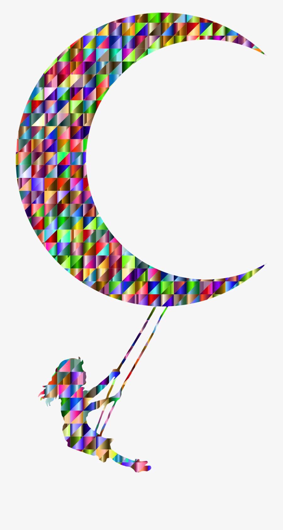 Chromatic Triangular Lunar Swing Clip Arts - Icon, Transparent Clipart