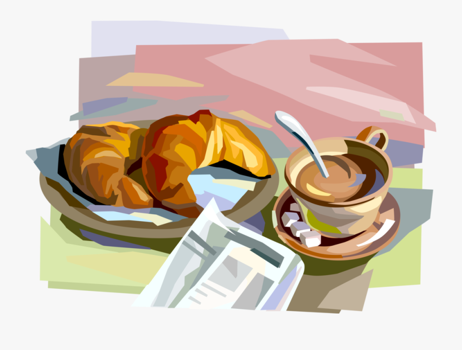 Vector Illustration Of French Breakfast Pastry Croissants - Chametz, Transparent Clipart
