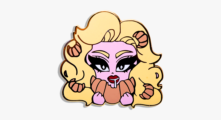 Croissant Pin - Cartoon, Transparent Clipart