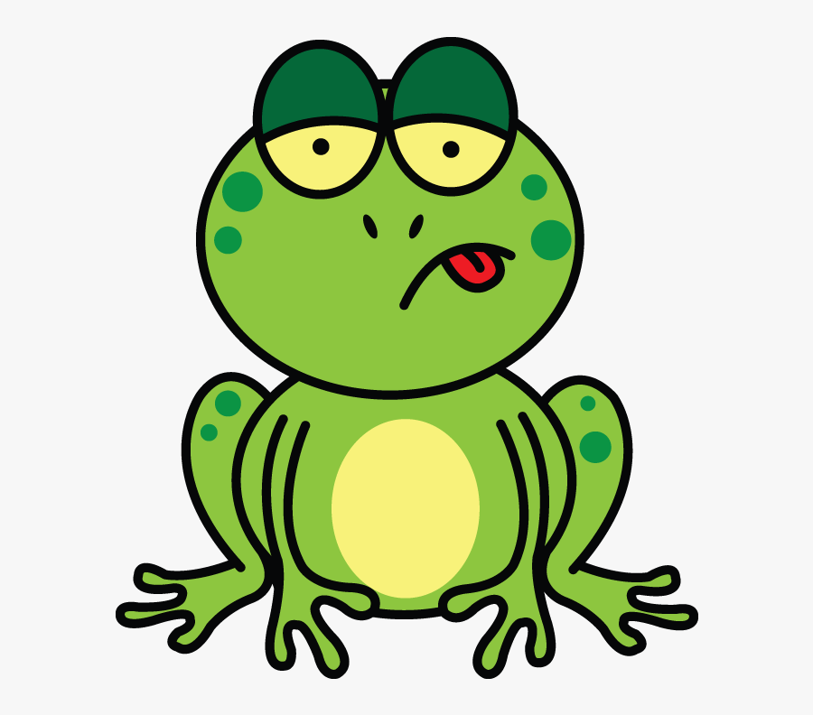 How To Draw A Frog On Lily Pad Easy Cartoon Step By - Cartoon Rainforest Frog, Transparent Clipart