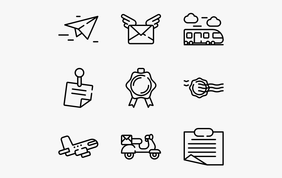 Post Office - Summer Beach Icons Png, Transparent Clipart