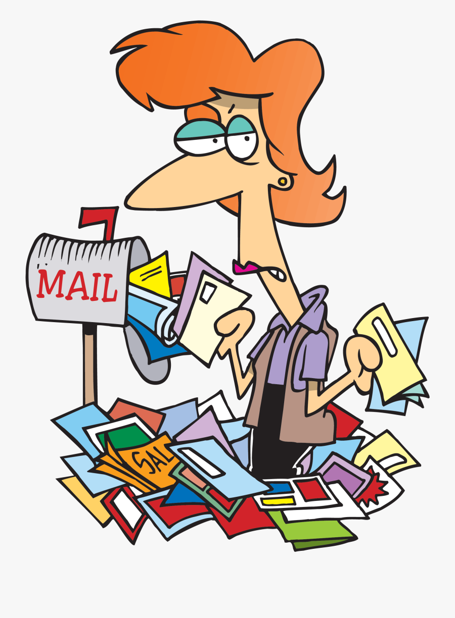 Junk Mail Cartoon, Transparent Clipart