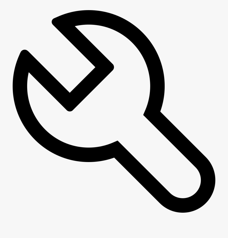 Community Service - Outline Of Wrench Clipart, Transparent Clipart