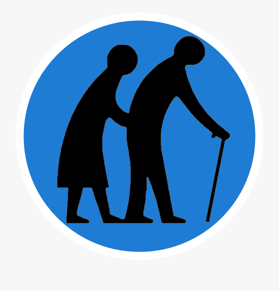 Old People Clip Art , Png Download - Warning Sign Old People, Transparent Clipart