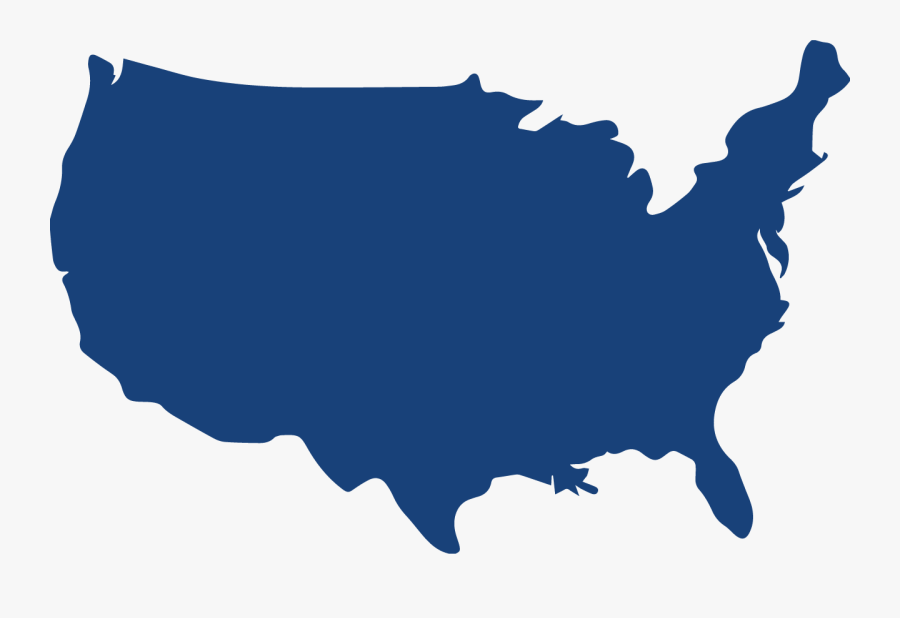 Us Map Outline Color, Transparent Clipart