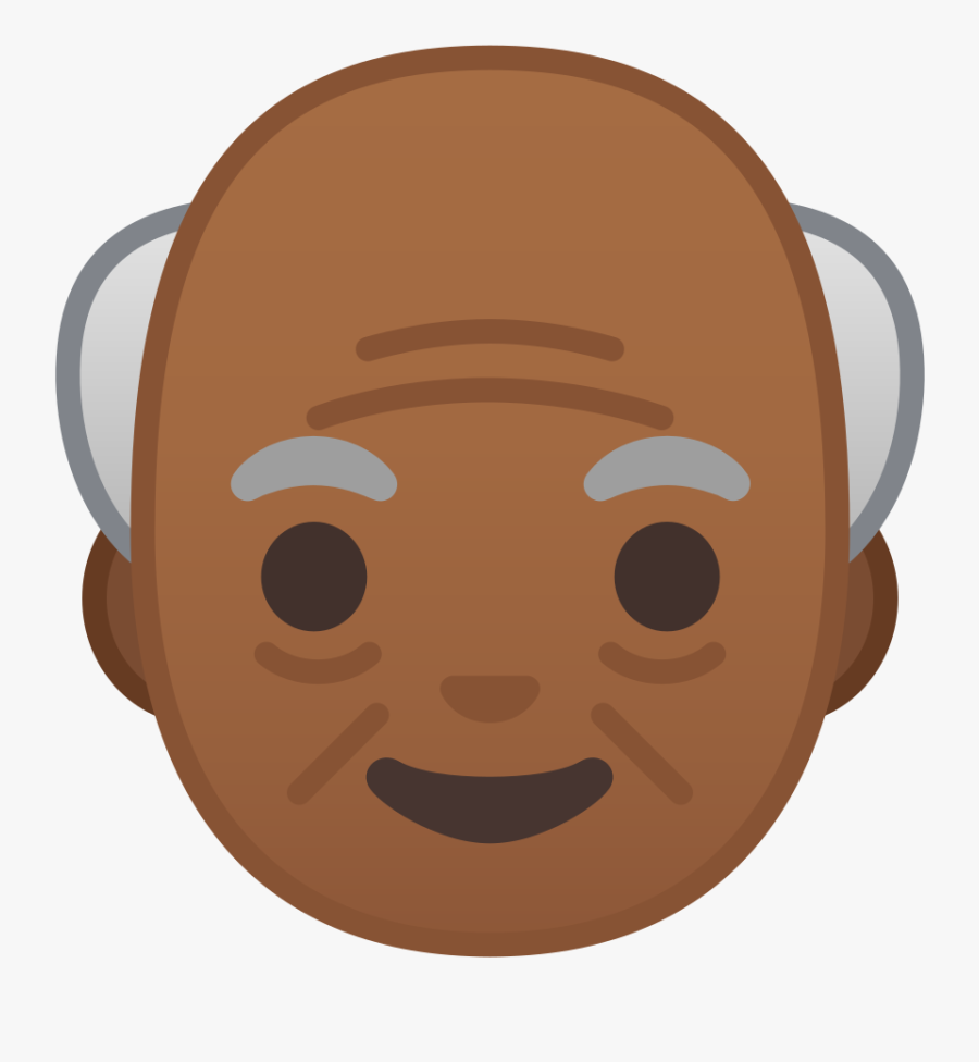 Old Man Medium Dark Skin Tone Icon - Old People Emoji Png, Transparent Clipart
