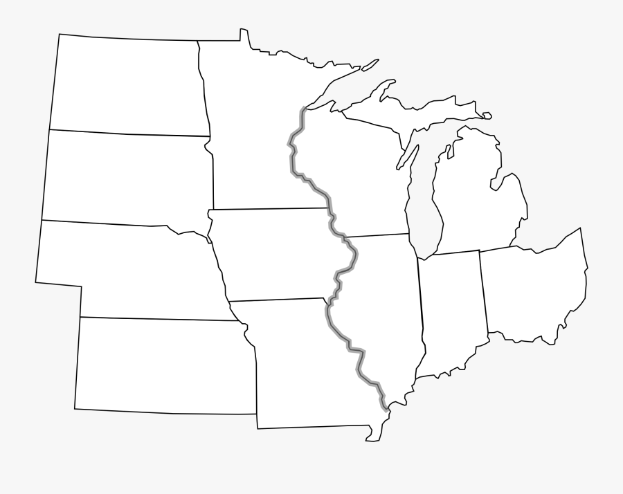 Midwest Region Blank Map