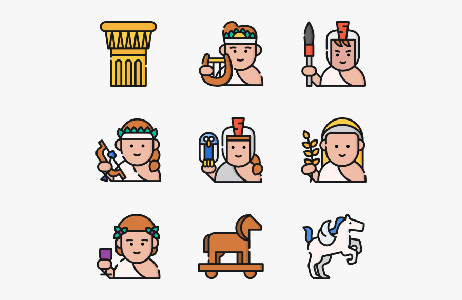 Greek Mythology - Human Color Icon Png, Transparent Clipart