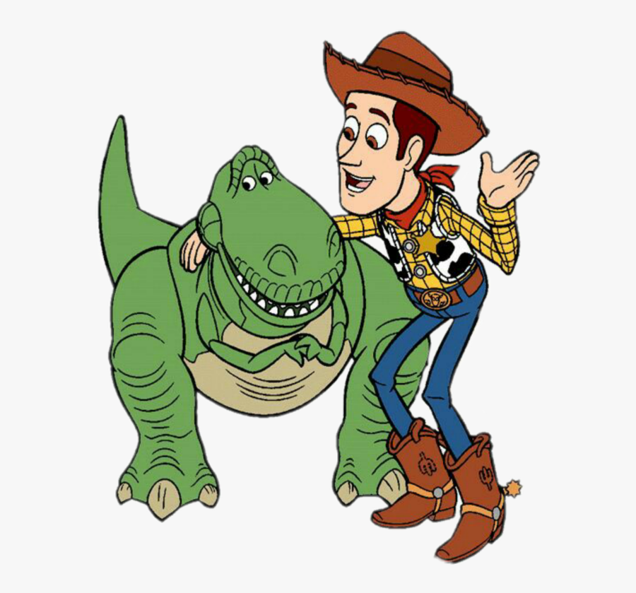 #rex #dinosaurio #toystory #woody #disney - Woody Toy Story Y El Dinosaurio, Transparent Clipart