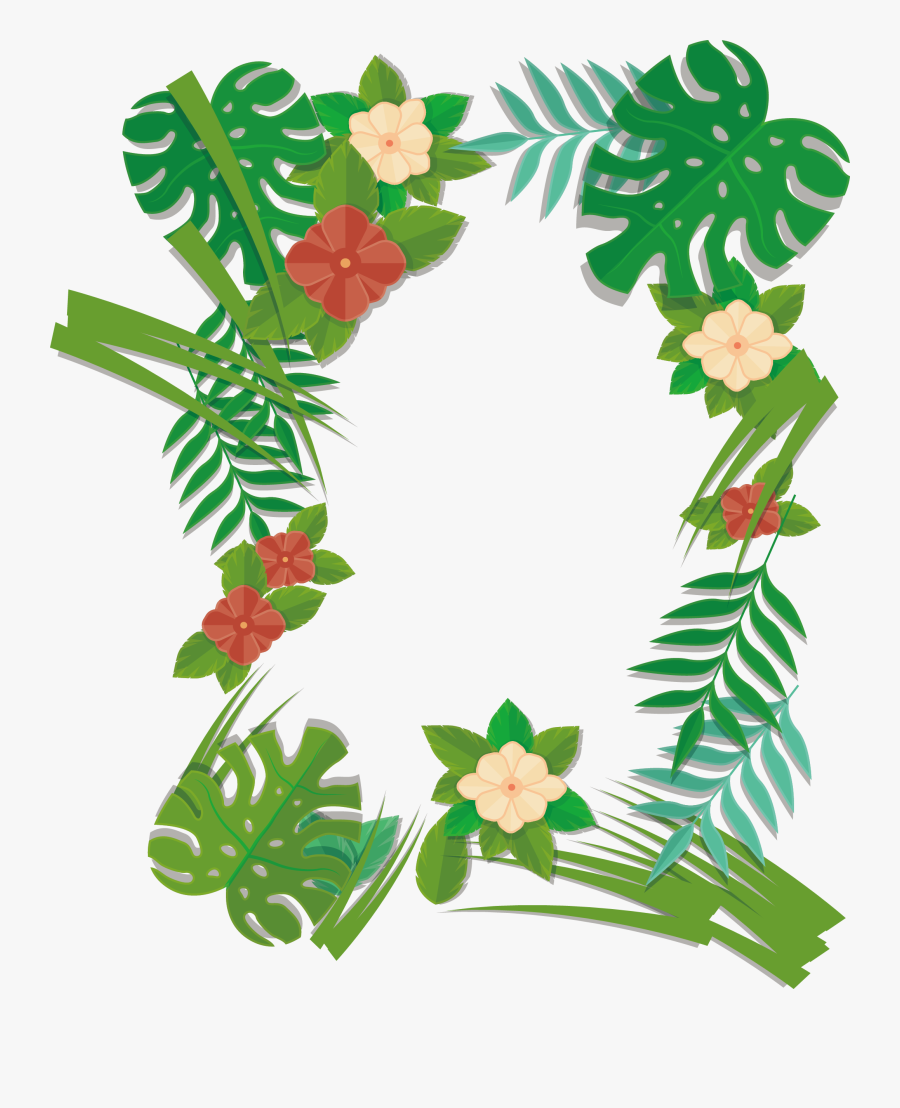 Tropical Border Png - Summer Border Png, Transparent Clipart