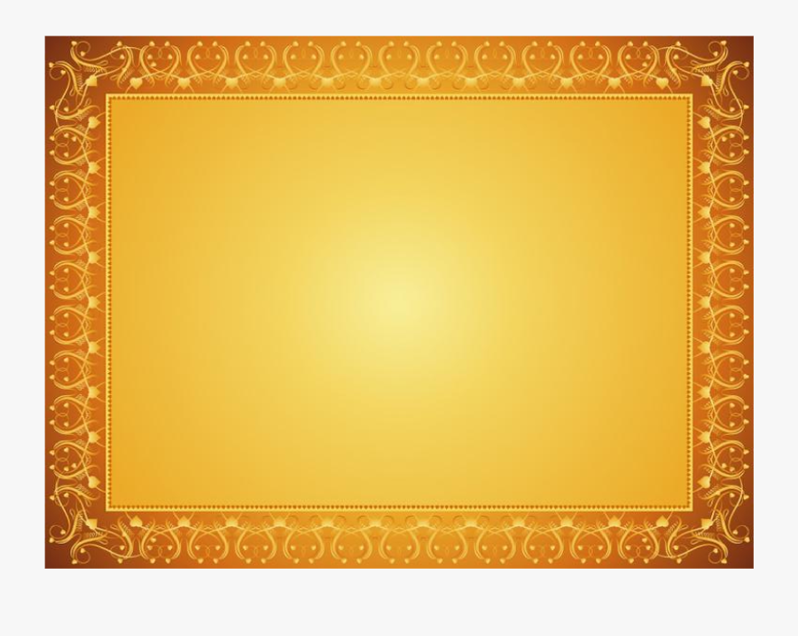 Certificate Golden Border Png, Transparent Clipart