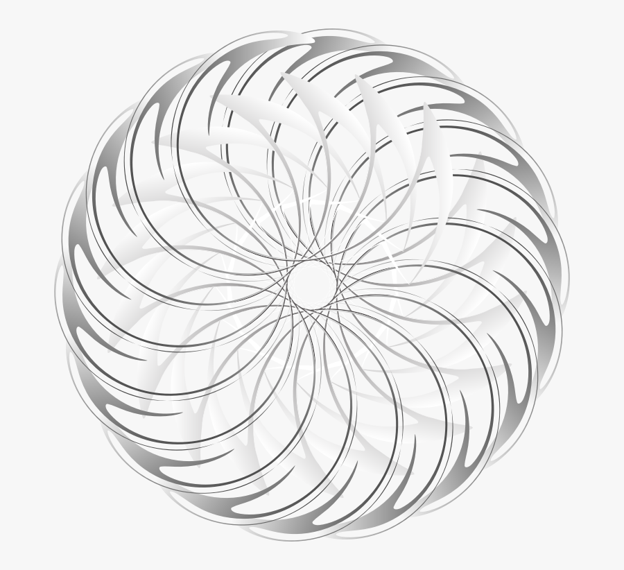 Symmetry,monochrome Photography,monochrome - Abstract Flower Black And White, Transparent Clipart