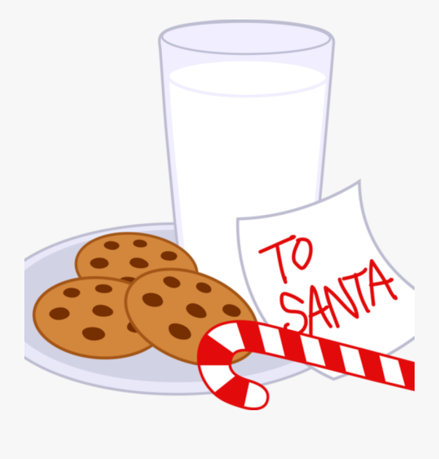 Transparent Cute Cookie Png - Christmas Cookies And Milk Drawing, Transparent Clipart