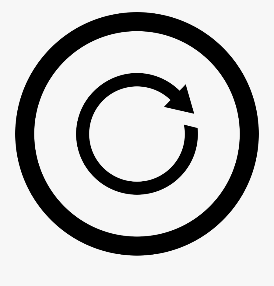 Refresh Circular Arrow In A Circle Comments - Creative Commons Logo, Transparent Clipart