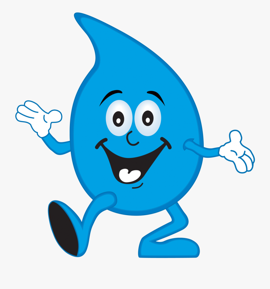 Water Drop Showing Post Media For Face Cartoon Transparent - Raindrop With A Face, Transparent Clipart