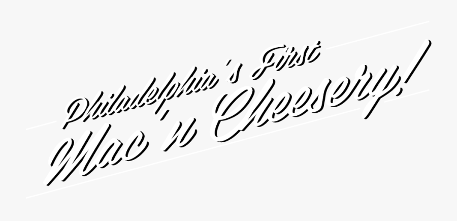 Mac Mart Philadelphia"s First Mac & Cheesery - Calligraphy, Transparent Clipart
