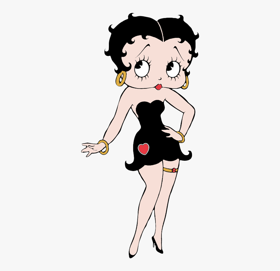 Betty Boop Black Dress, Transparent Clipart