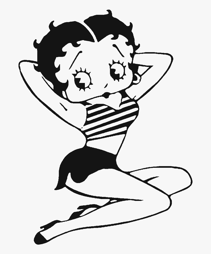 Transparent Spongebob Licking Png - Betty Boop Black And White Png, Transparent Clipart