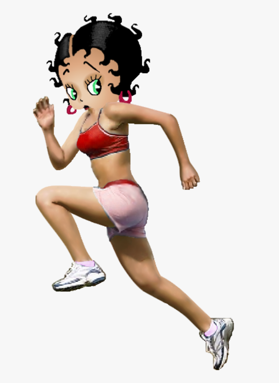 Betty Boop Running - Betty Boop Jogging Gif, Transparent Clipart
