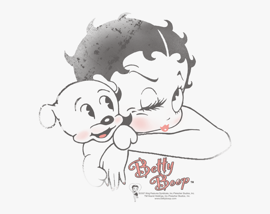 Betty Boop And Dog, Transparent Clipart