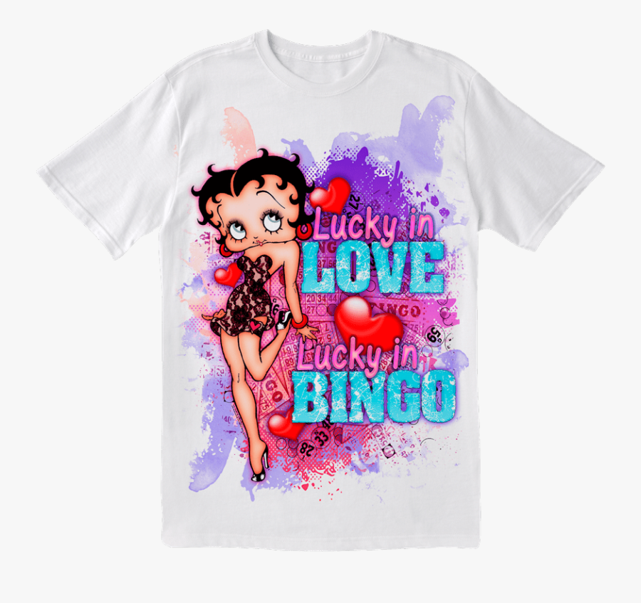 Sale- Betty Boop "lucky In Love Lucky In Bingo - Girl, Transparent Clipart
