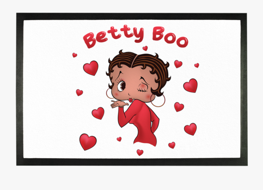 Kisses Betty Light Sublimation Doormat - Betty Boop, Transparent Clipart