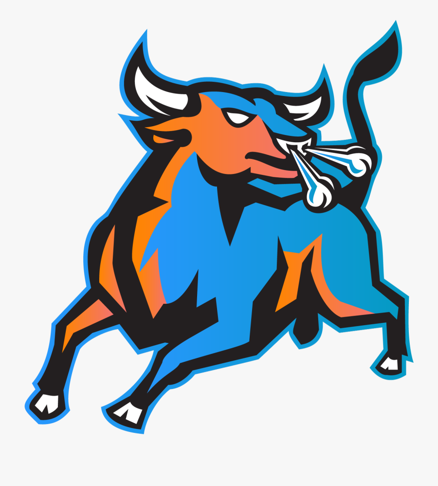 Bull Charging Logo Design, Transparent Clipart