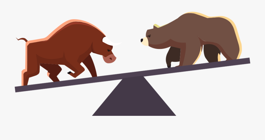 Stock Market Bear Bull, Transparent Clipart