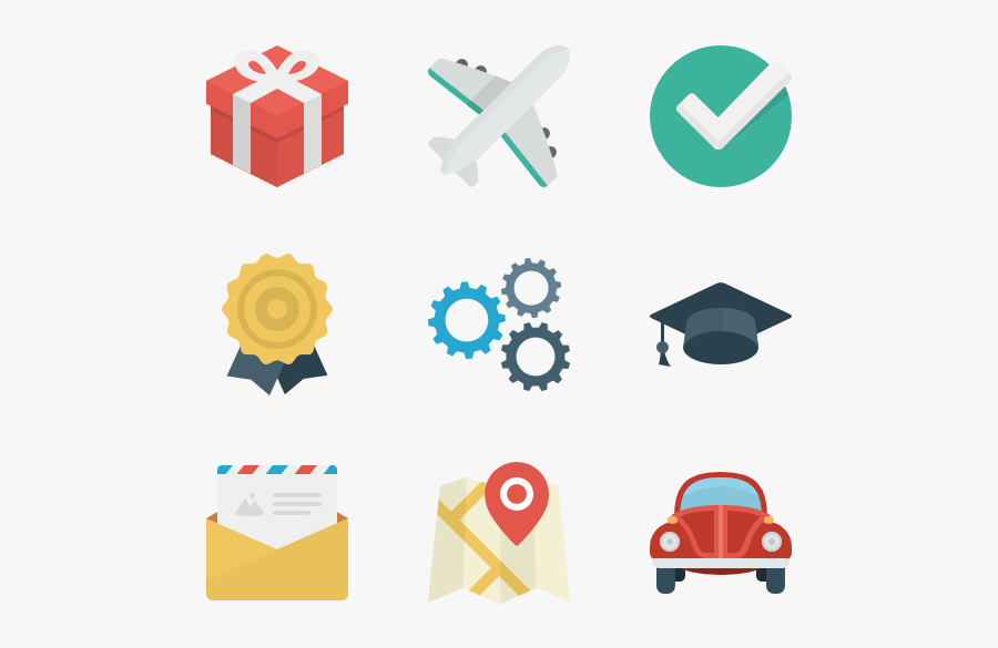 Essential Set - Icon Flat Design Png, Transparent Clipart