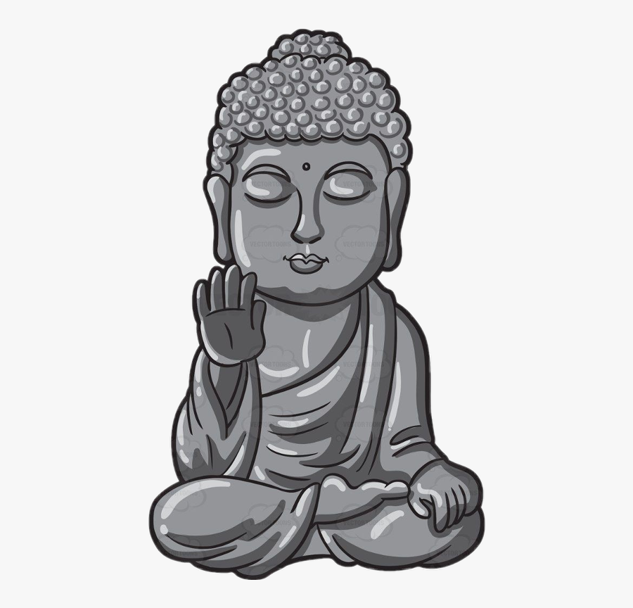 Stone Buddha Statue Cartoon, Transparent Clipart