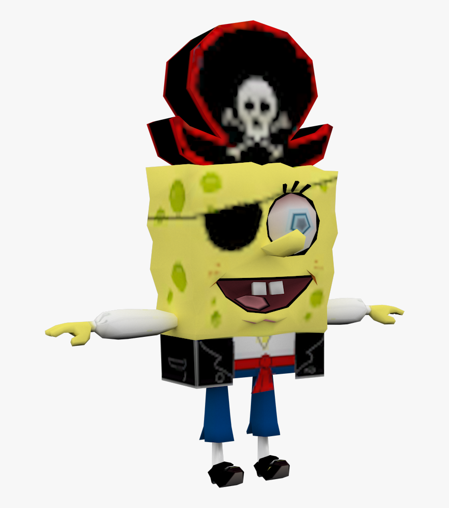 Spongebob Pirate Model By Crasharki - Pirates The Patchy Spongebob, Transparent Clipart