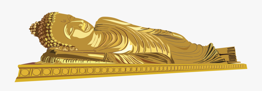 Brass,metal,yellow - Reclining Buddha Buddha Gold Png, Transparent Clipart
