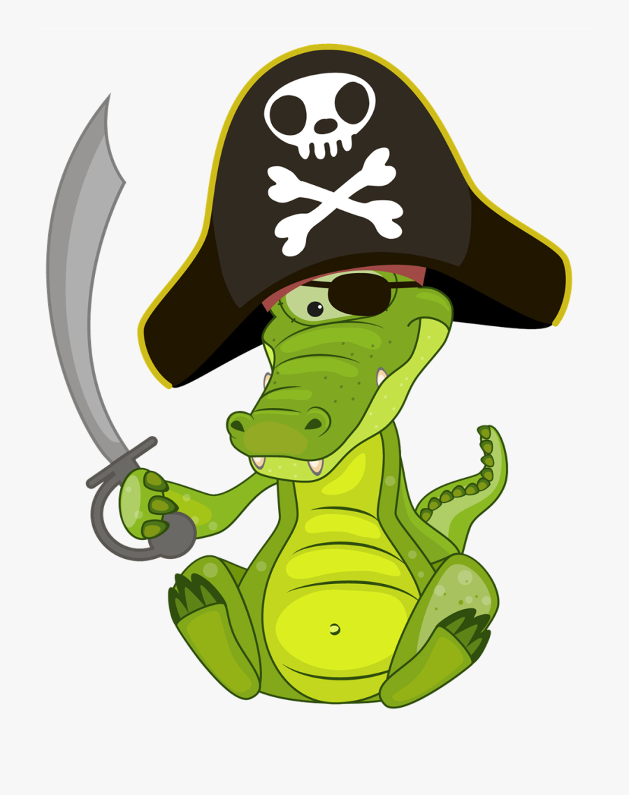 Pirate Gator, Transparent Clipart
