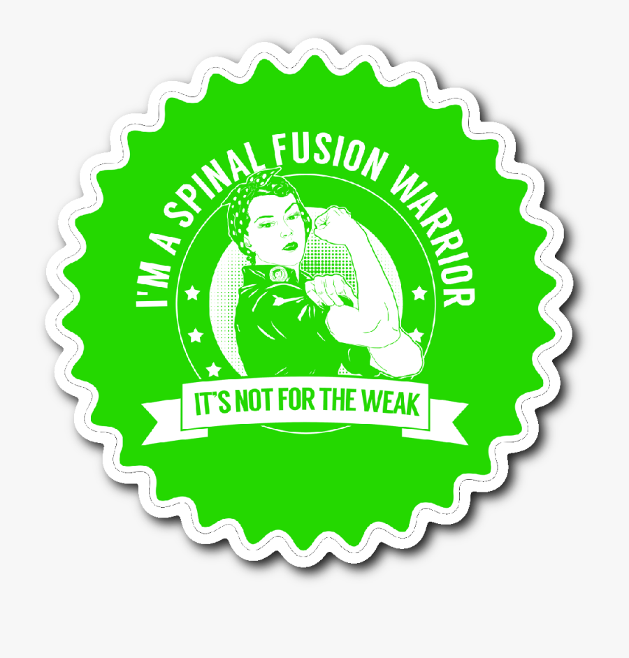 Spinal Fusion Warrior Nftw Sticker - Am A Fibro Warrior, Transparent Clipart