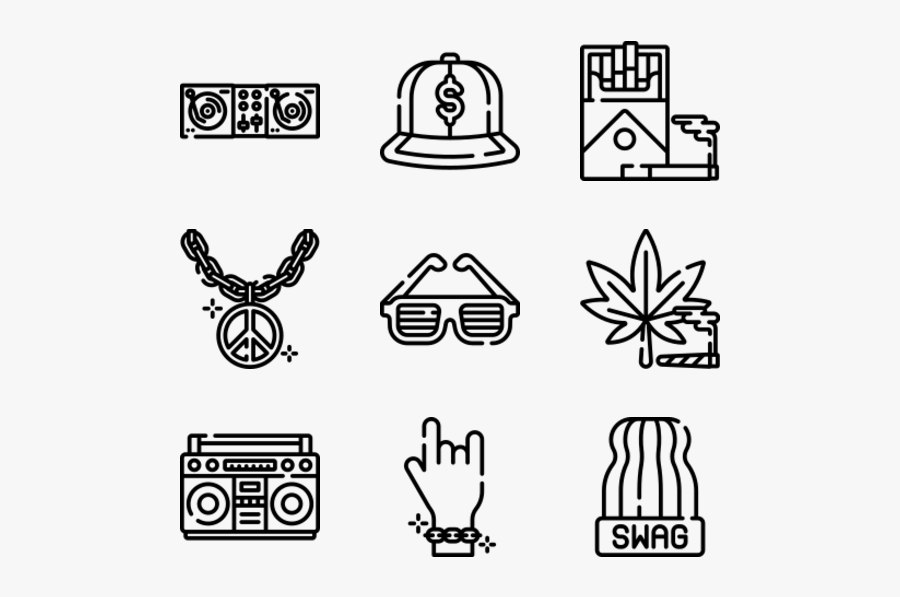 Hip Hop - Work Icon, Transparent Clipart
