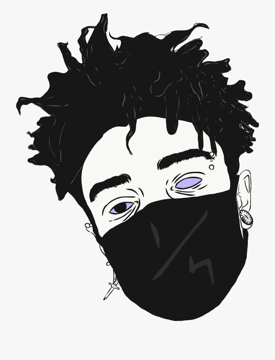 #scarlxrd #outline #drawing #rapper #hiphop #heavymetal - Draw Scarlxrd, Transparent Clipart