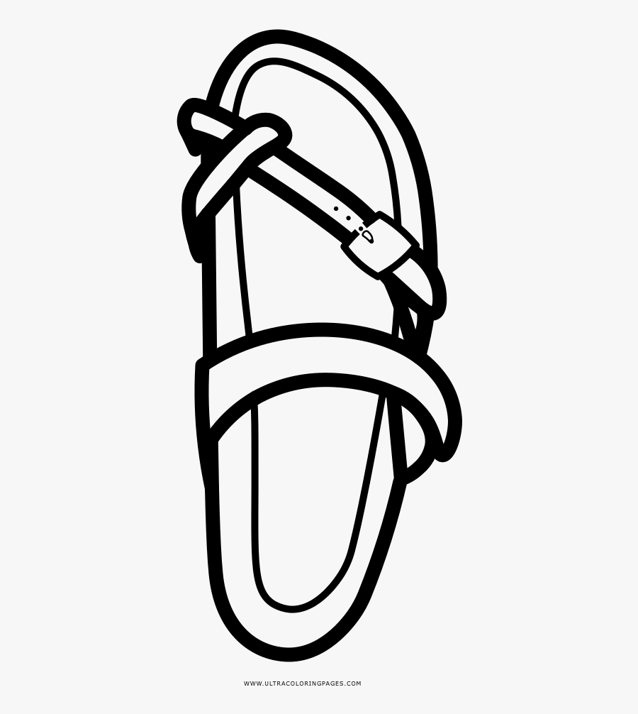Mayari Sandal Coloring Page - Line Art, Transparent Clipart