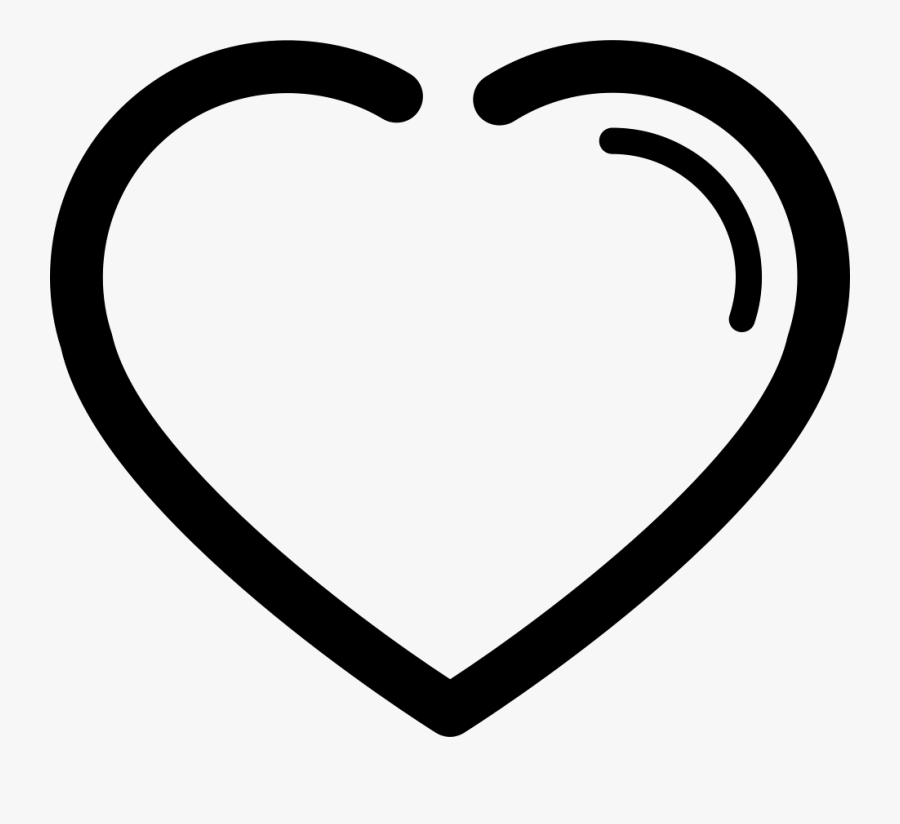 Heart Outline Shape Comments - Heart Shape Border Png, Transparent Clipart