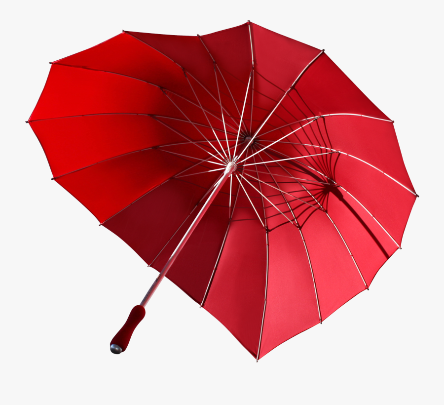 Clip Art Heart Shaped Umbrella - Umbrella, Transparent Clipart
