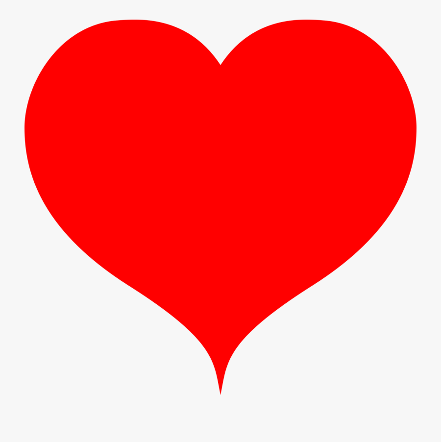 Heart Shape Red Free Picture - Love Heart, Transparent Clipart