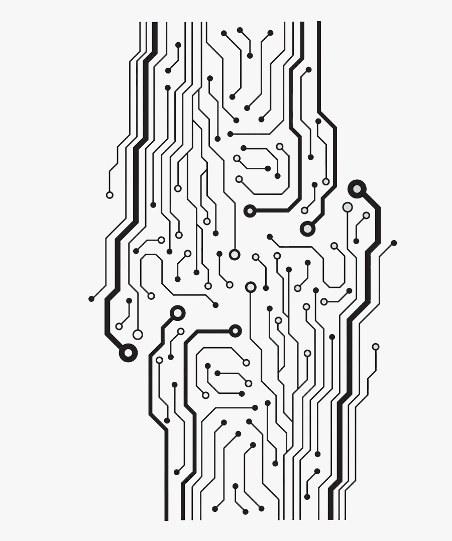 Circuit Vector Chip - Electrical Circuit Board Vector, Transparent Clipart