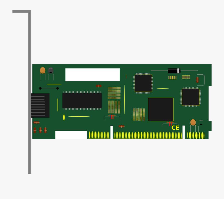 Circuit Board, Card, Blank, Board, Electronics - Electronic Board Png Vector, Transparent Clipart