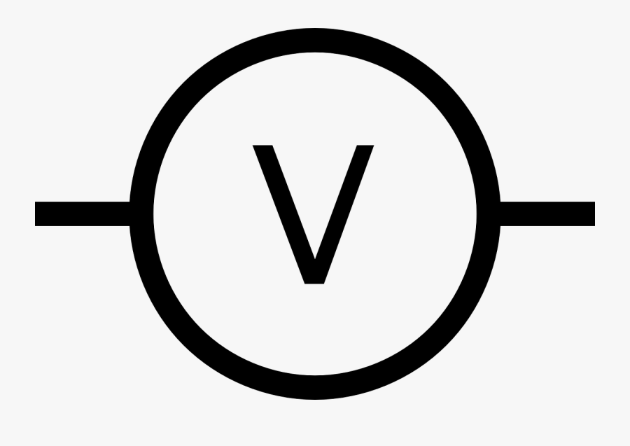 Voltmeter Electronics Circuit Free Picture - Volts Symbol, Transparent Clipart