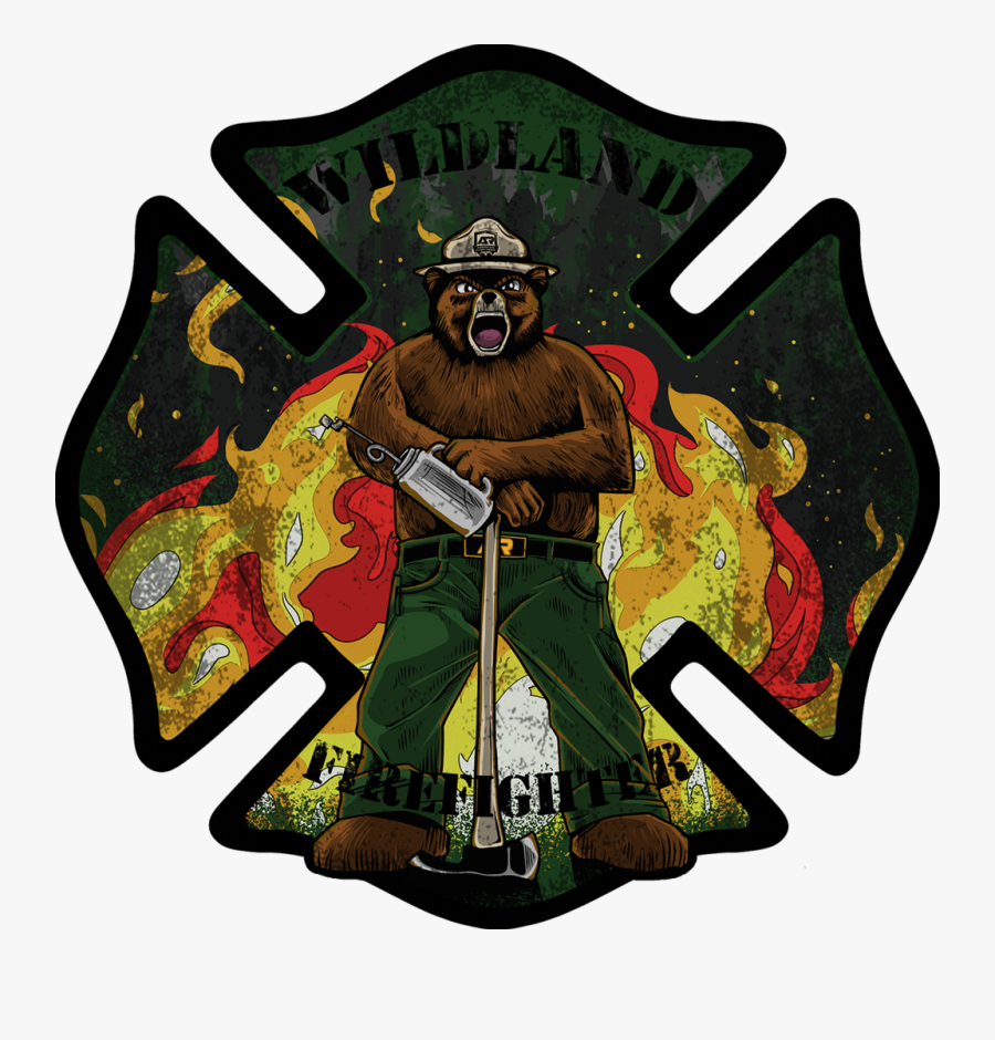 Exclusive Firefighter Decals - Firefighter Logo With Heart, Transparent Clipart