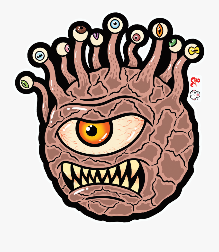 Ascq X D&d Ritchie Beholder Sticker - Beholder Png, Transparent Clipart